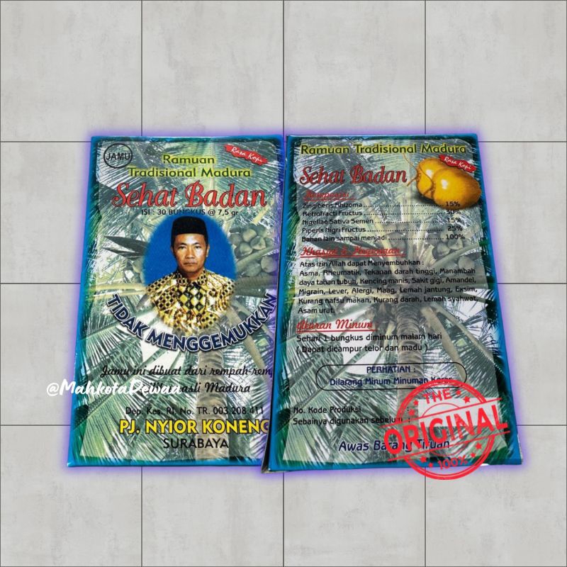 

(30 sachet) Jamu Sehat Badan 100% Asli