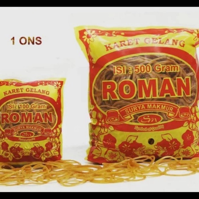 karet gelang roman 500gr, karet gelang