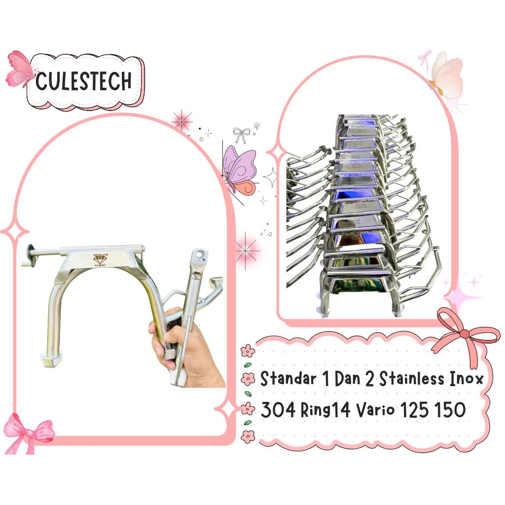 Standar 1 Dan 2 Stainless Inox 304 Ring 14 Vario 125 150 Mio Nuovo Beat Scoopy Vietnam Original