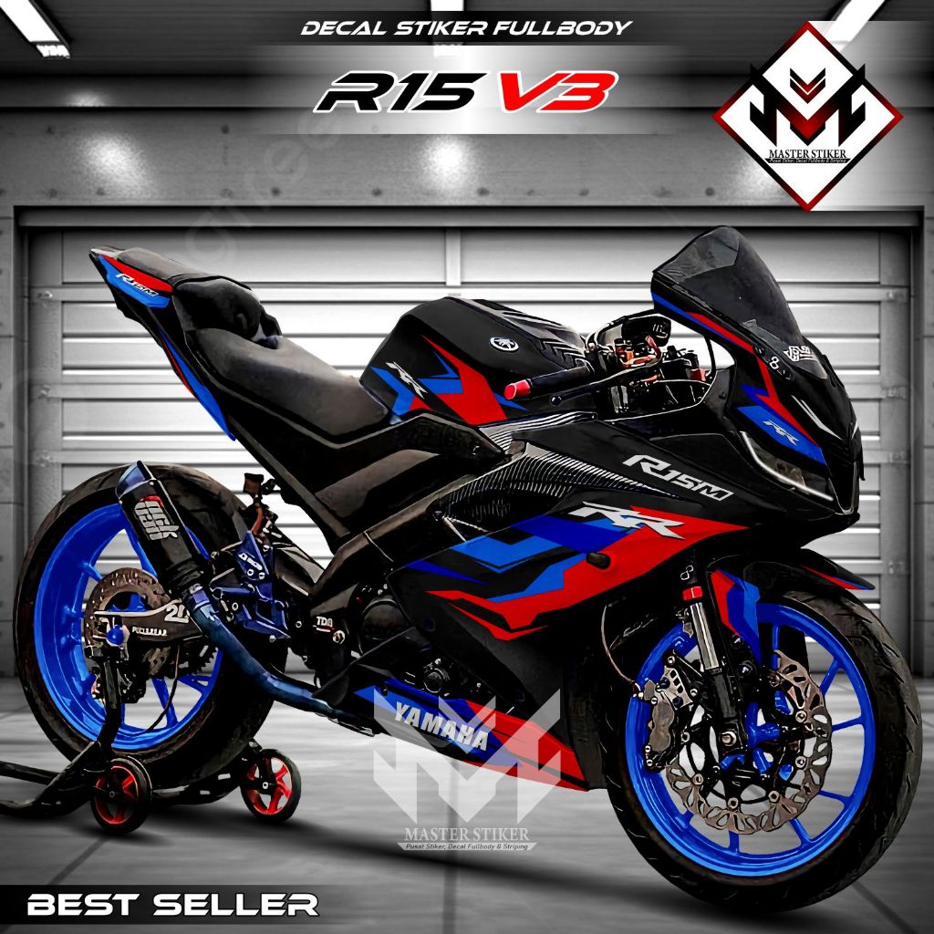 Decal Stiker Yamaha R15 V3 Fullbody 2017 Stiker Variasi R15 V3 Fullbody 2018 2019 2020 2021
