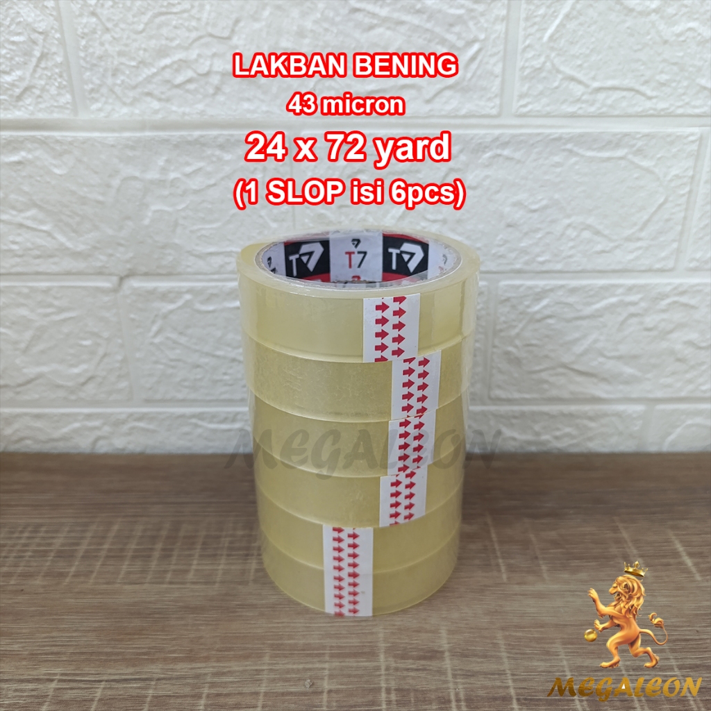 

Selotip Bening 1 inch 24mm x 72 yard 43 MICRON TEBAL KUAT (SLOP isi 6 pcs)