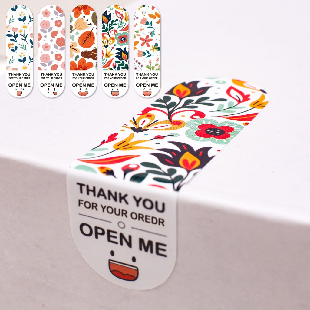 

RD 100pcs Sticker Thank You Open Me Stiker Open Me Stiker