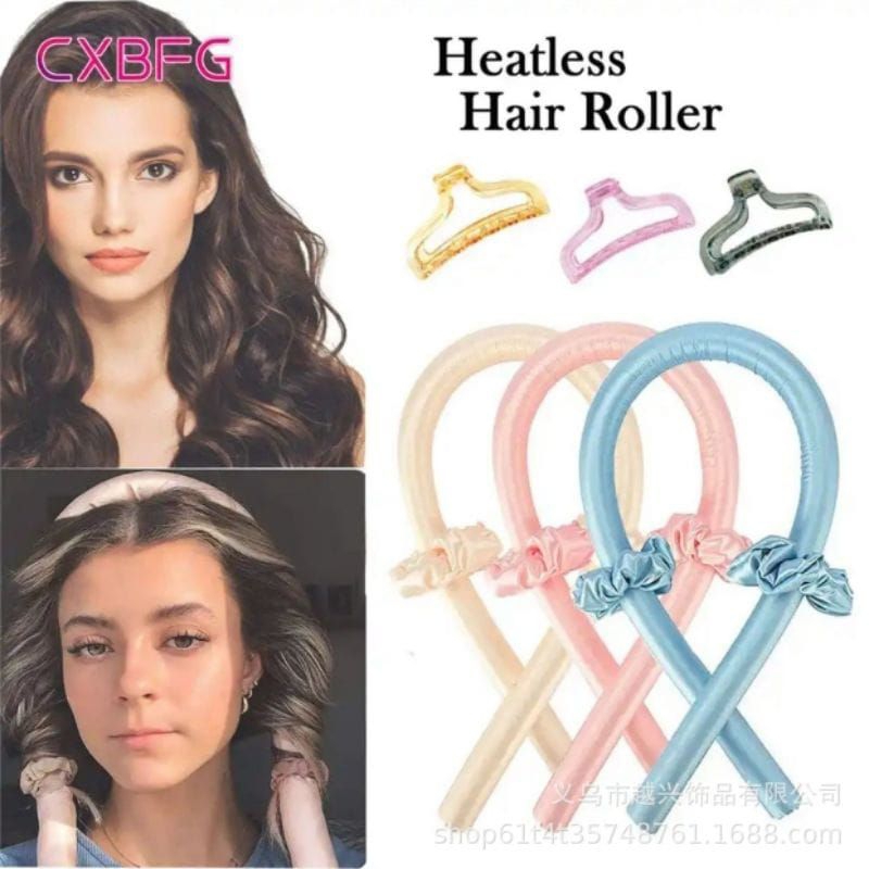 Alat keriting atau pengeriting rambut manual tanpa catok tanpa listrik hair curly heatless hair roll