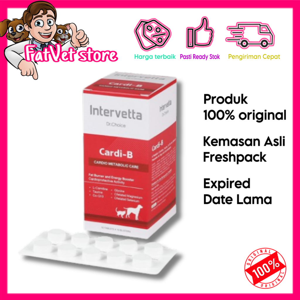 Suplemen Jantung Anjing Kucing CoQ10 L-Carnitine Taurin Glycine 10 Tablet