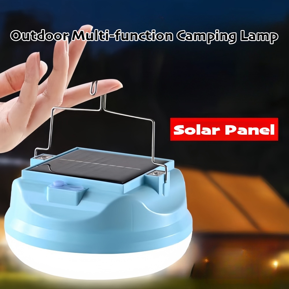 Lampu Tenda Lampu Camping Emergency Gantung Bentuk UFO Solar Panel Lampu Camping Outdoor Gantung Lam