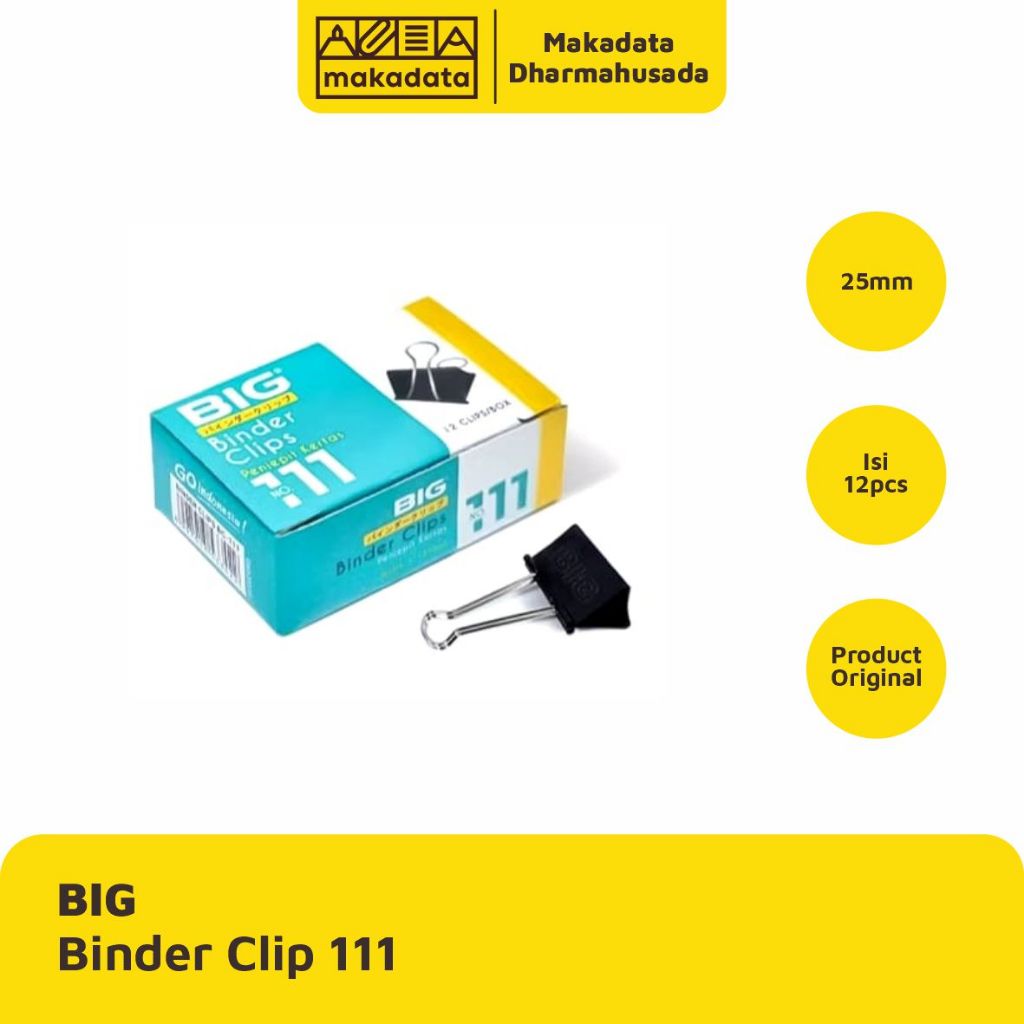 

BINDER CLIP | KLIP KERTAS BIG 24MM NO. 111 (1 PAK)