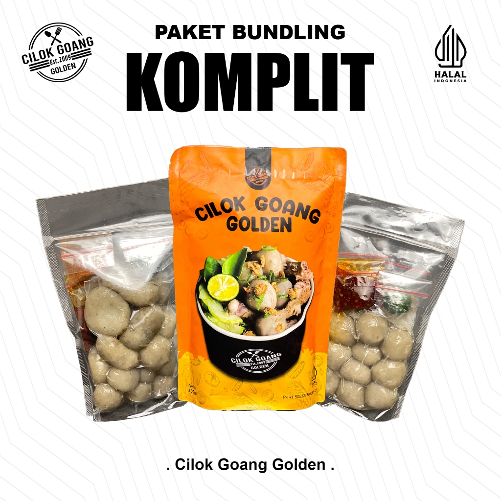 Cilok Goang Golden Paket Komplit Kemasan Kecil Sedang dan Jumbo Kemasan Instan Khas Tasikmalaya