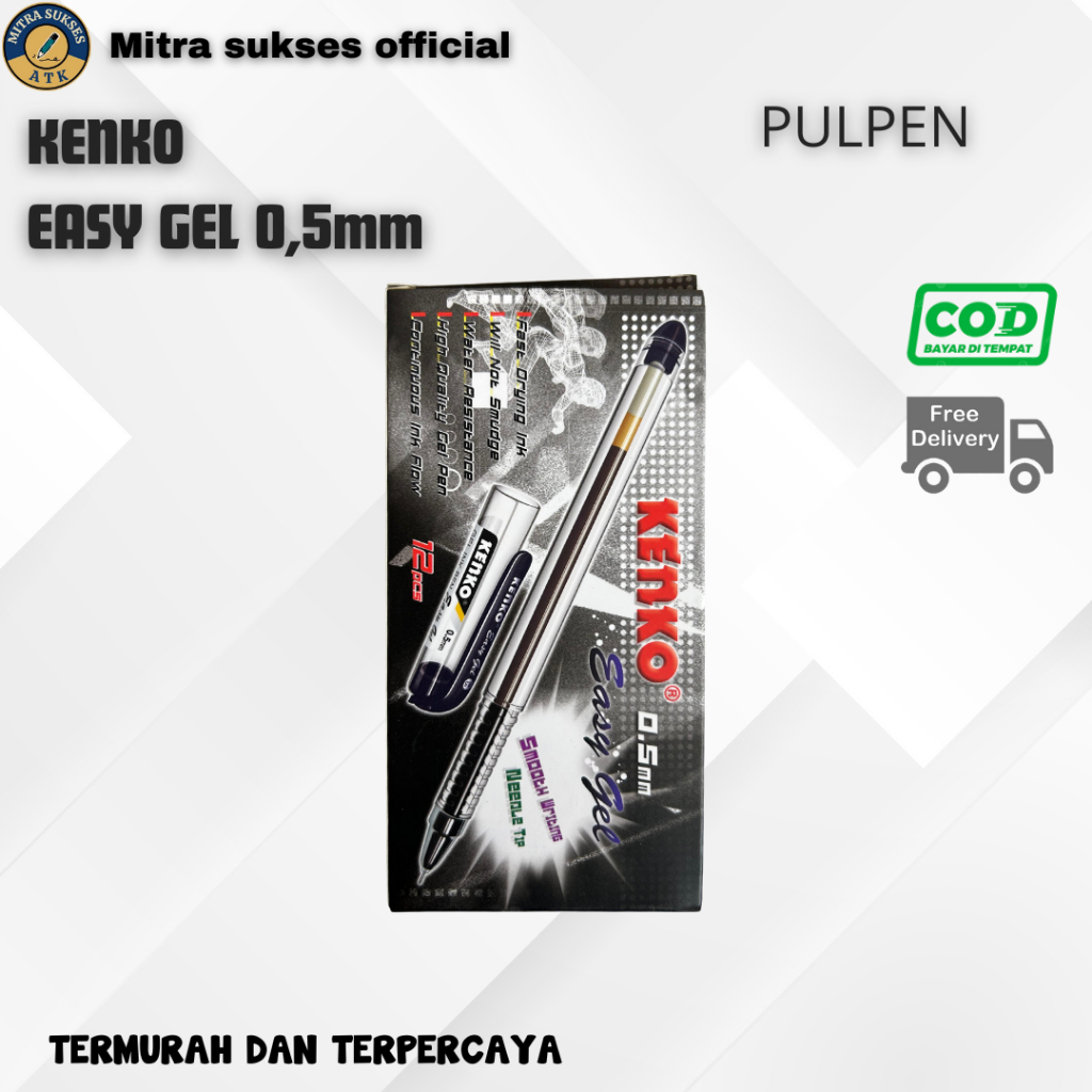 

{1 pack} PULPEN KENKO EASY GEL 0.5mm