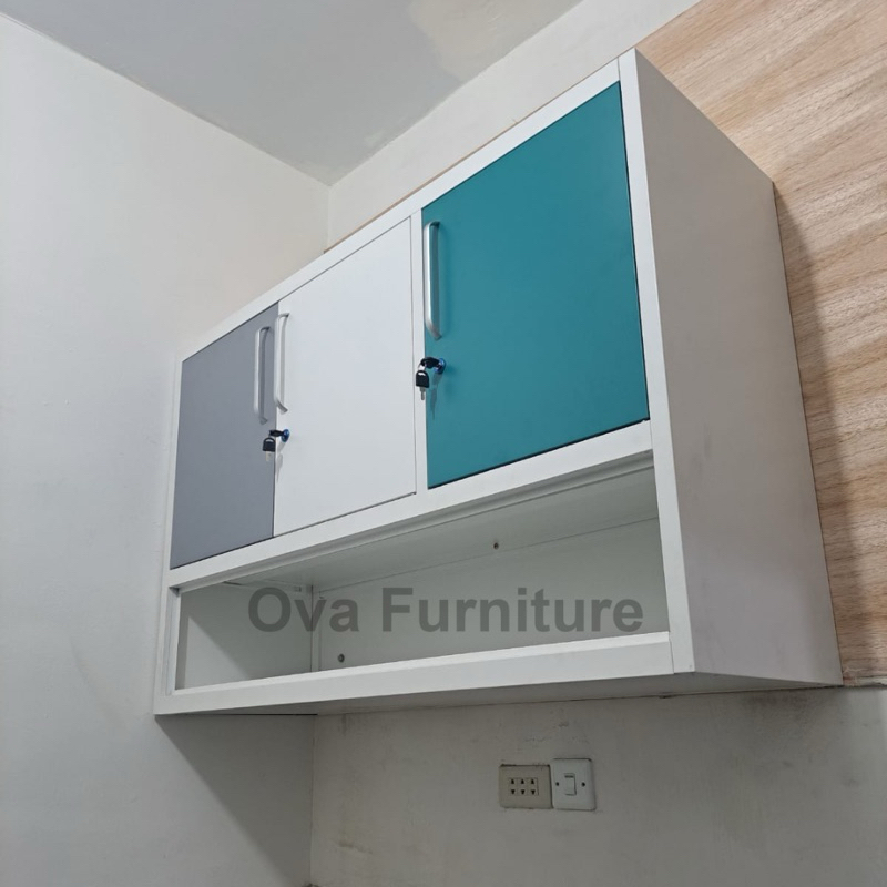 Lemari Dapur Gantung Besi – Rak Gantung Dapur Pintu Sliding & Kunci