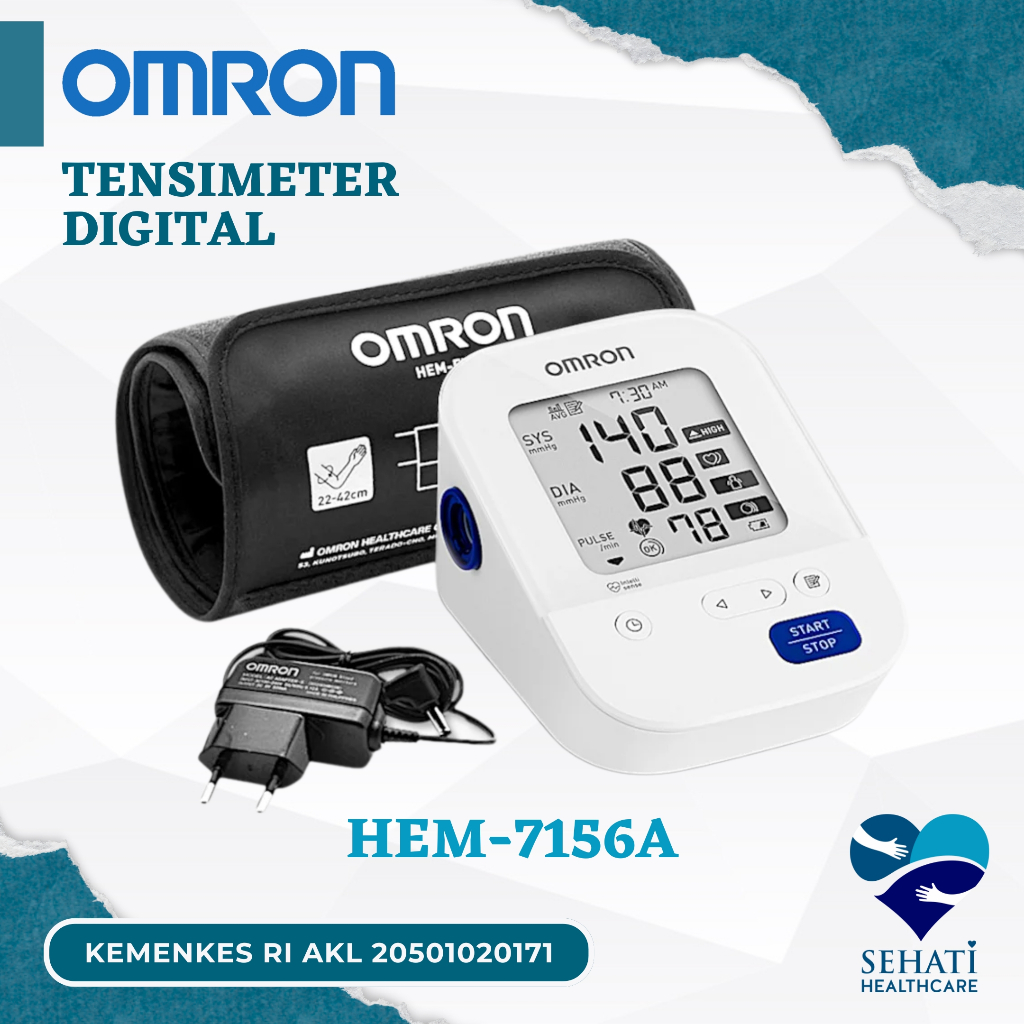 Omron Tensimeter Digital HEM-7156A Cek Tekanan Darah Tensi HEM 7156 A HEM7156A Medis Kesehatan