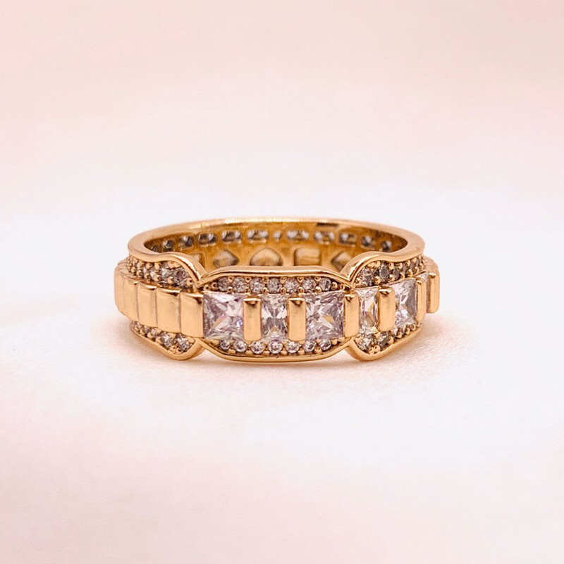 Xuping - Cincin Model Mata 6 Kotak Baris Mas