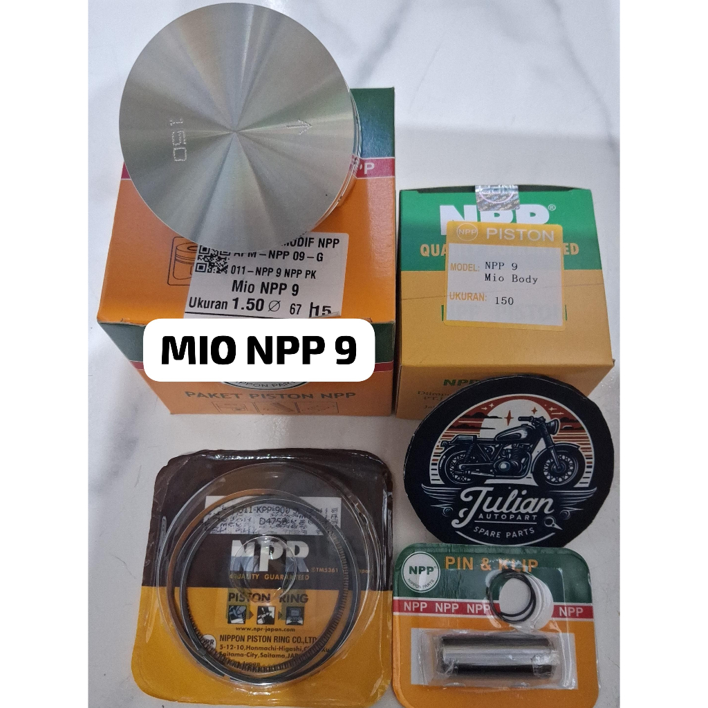 PISTON KIT DOM SEHER PAKET CUSTOM DOME MENTAH RUBAHAN MIO NPP 9 PEN 15 NPP ORIGINAL