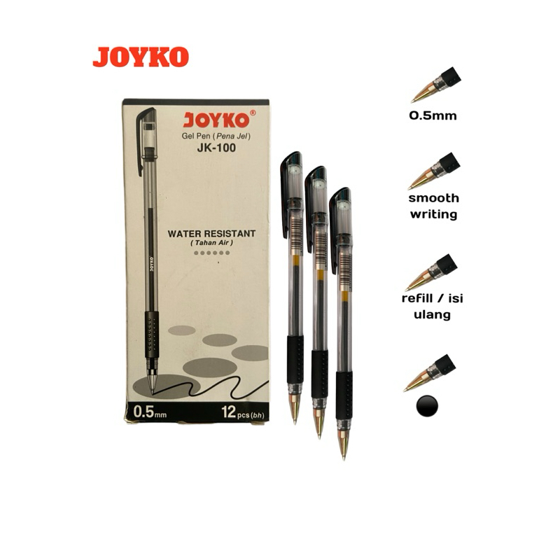

Pulpen Joyko jel pen 0.5mm 1 pack