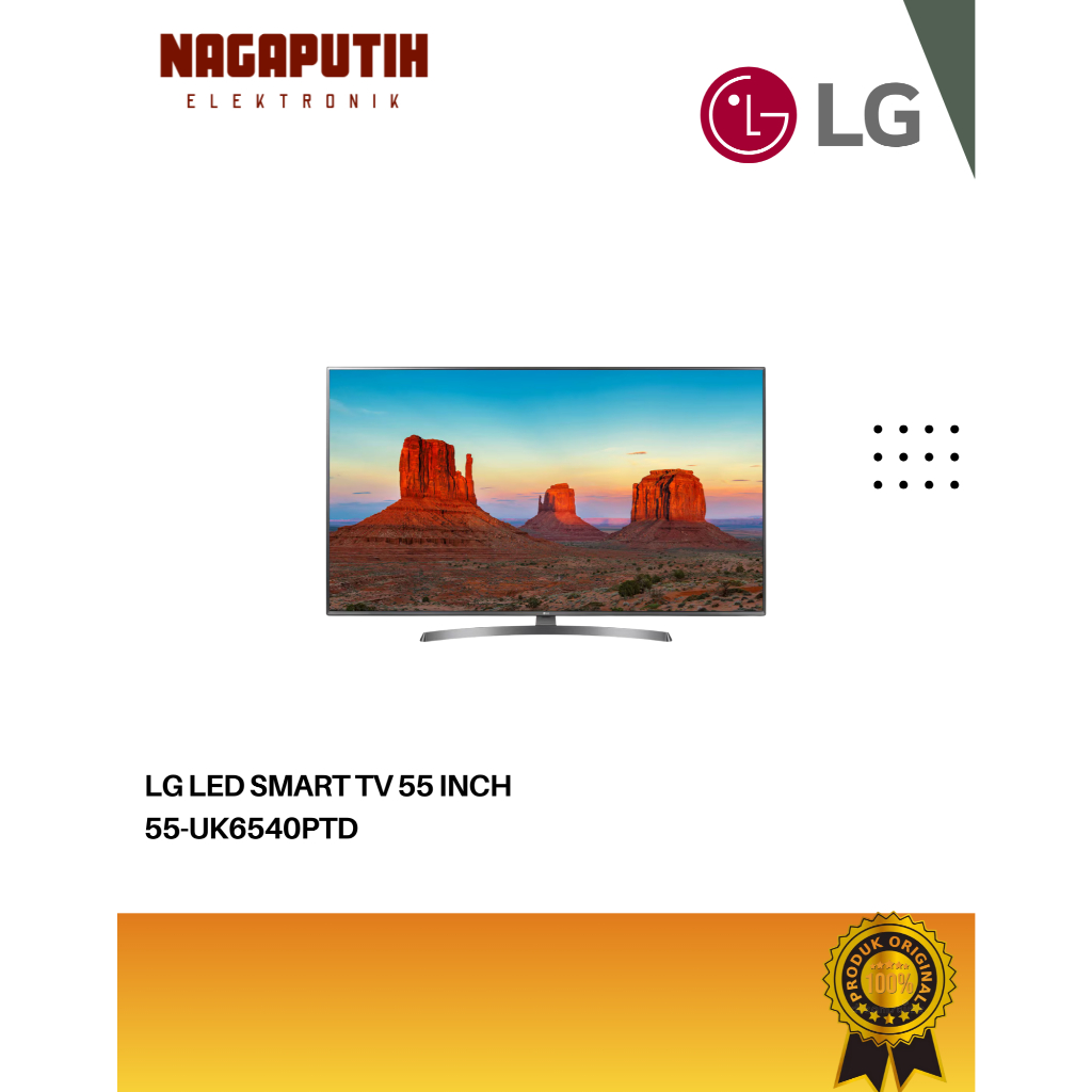 LG TV LED 55 INCH SMART TV UHD 4K 55-UK6540PTD GARANSI RESMI
