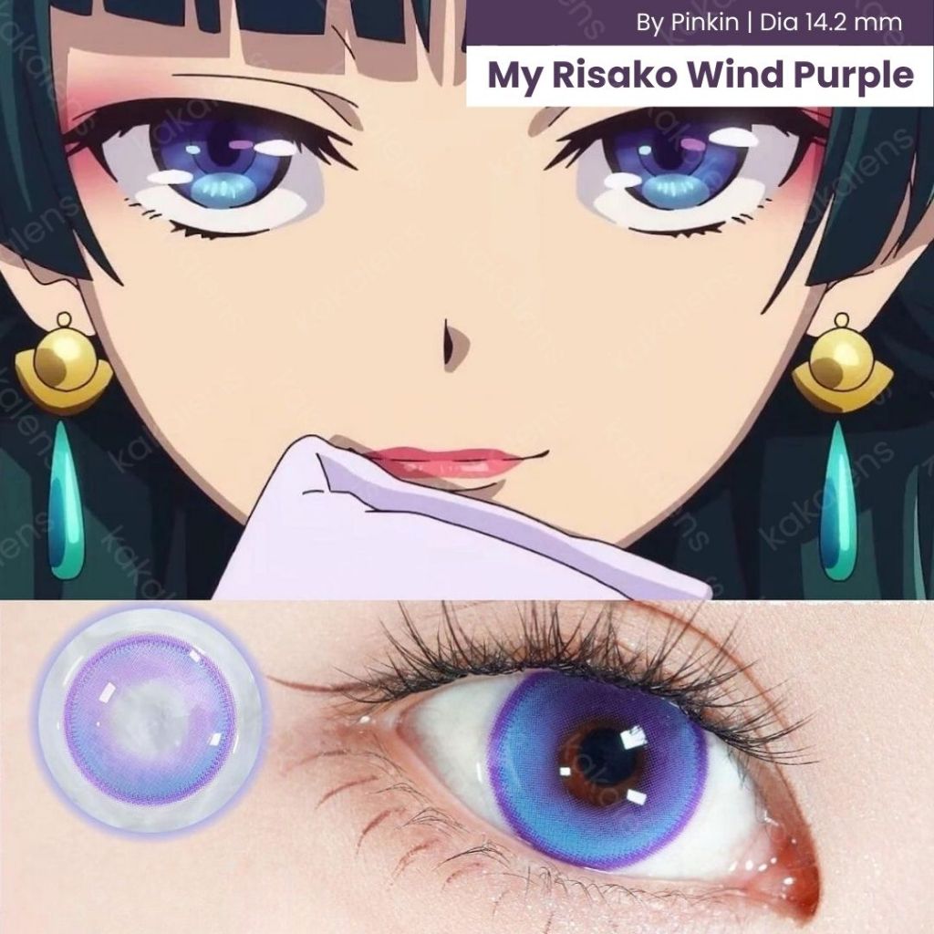 Softlens My Cupid Cosplay Risako Wind Purple 15mm PinkinPlus Natural Lens / Softlen My Cupid Cosplay