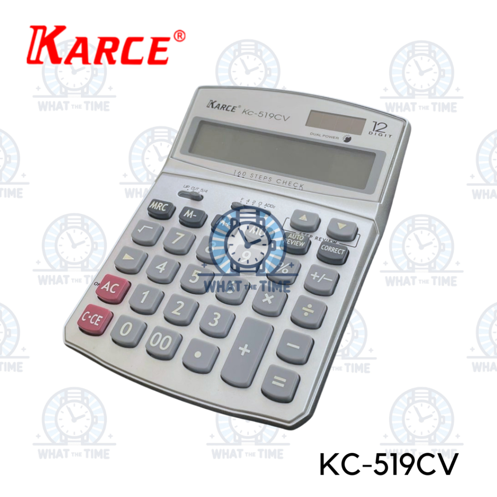 

WTT Kalkulator Karce KC-519CV 12 Digit Check & Correct Calculator 160 Steps Meja Dagang Dual Power