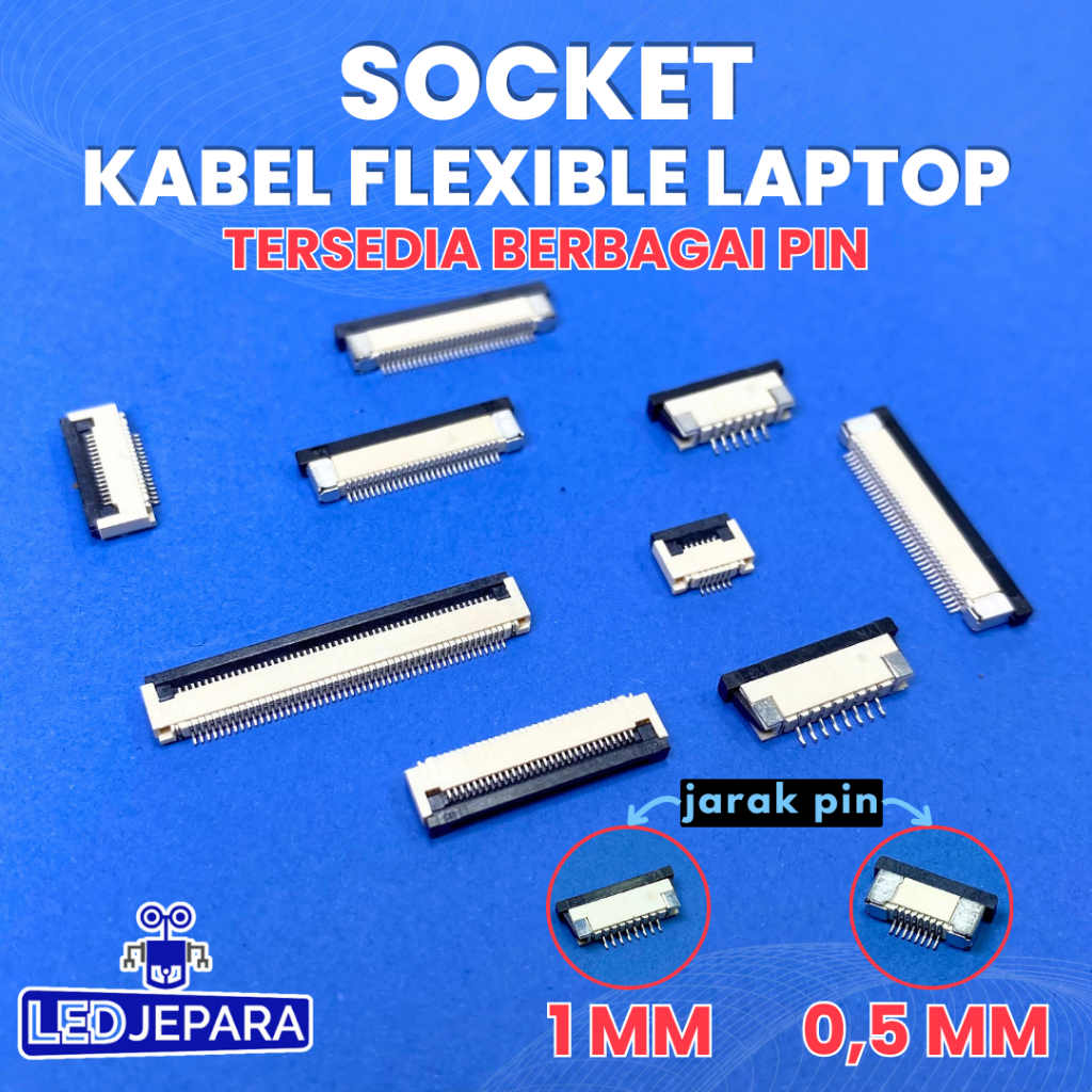 Socket Kabel Flexible Konektor Kabel Fleksibel Male dan Female Clamshell Drawer Laptop 4 6 Pin 8 Pin