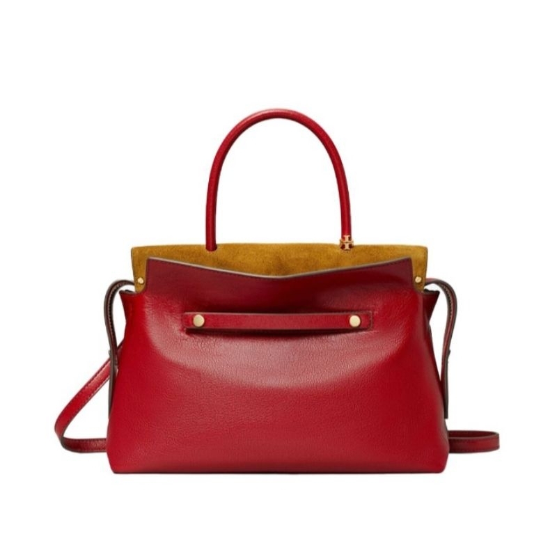 Tas Wanita Mercer Distrressed Satchel Ruby