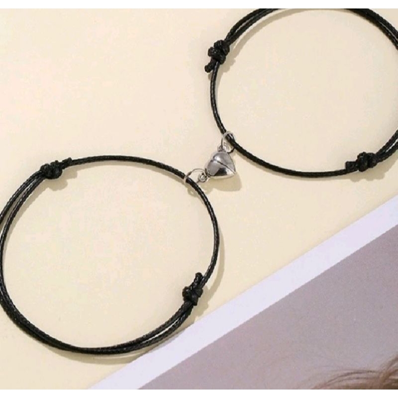 (isi 2pcs) Gelang Couple Magnet Love