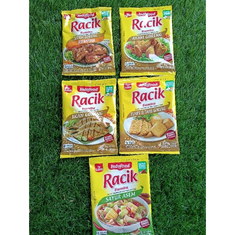 

Indofood Bumbu Racik Kering Ayam goreng, Ayam Rempah, Tempe & Tahu Goreng, Ikan Goreng, Sayur Asem / Bumbu Racik / Bumbu Instant / Racik / Racik Indofood / Indofood Bumbu Racik