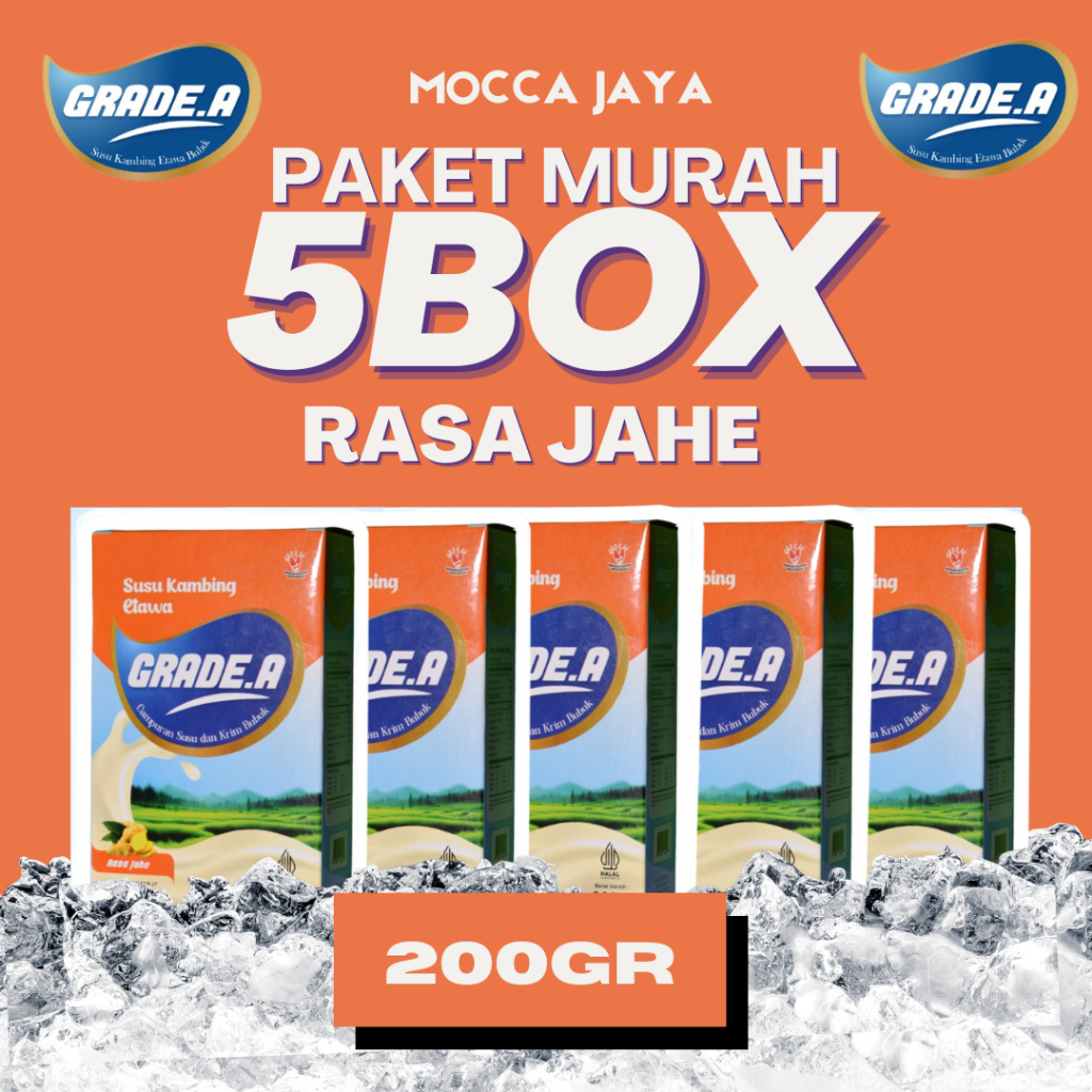 

PAKET MURAH 10&5 BOX SUSU KAMBING ETAWA GRADE.A BOX 200GR RASA JAHE