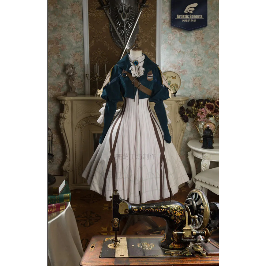 Anime Violet Evergarden Cosplay Costume Women Party Dress Halloween Uniform Lolita Dress Violet Ever