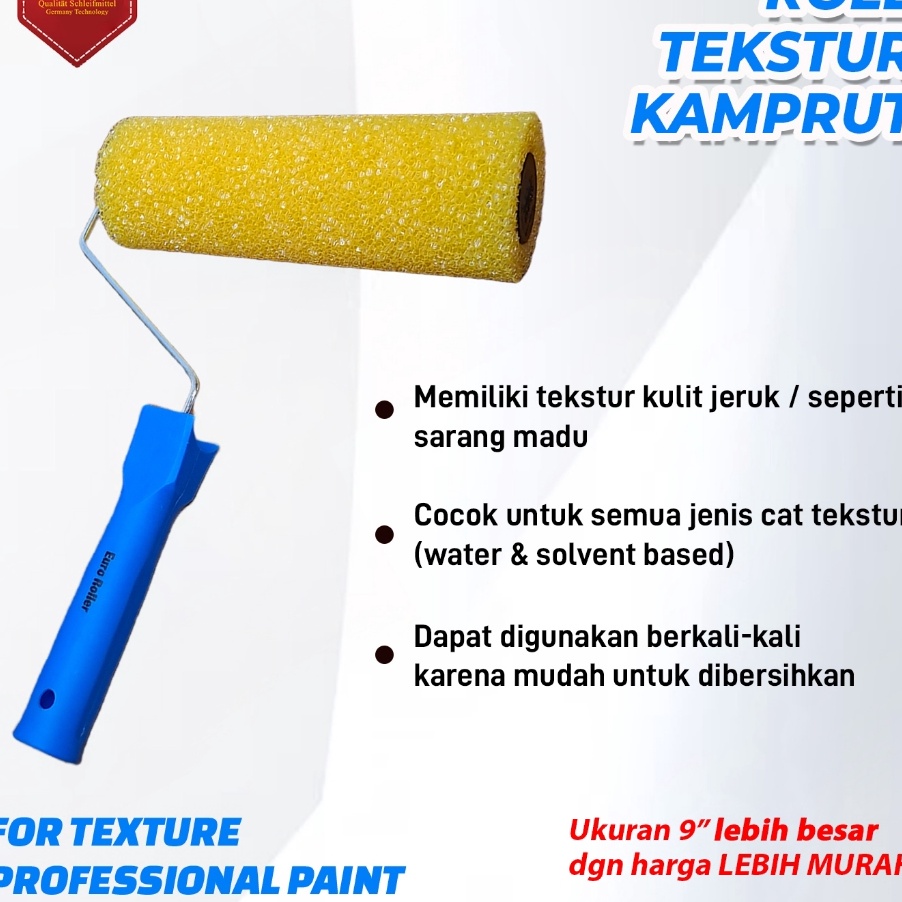 Bonus Roll Cat Tekstur Motif Kamprot Roll 9 Inch Texture Roller Paint