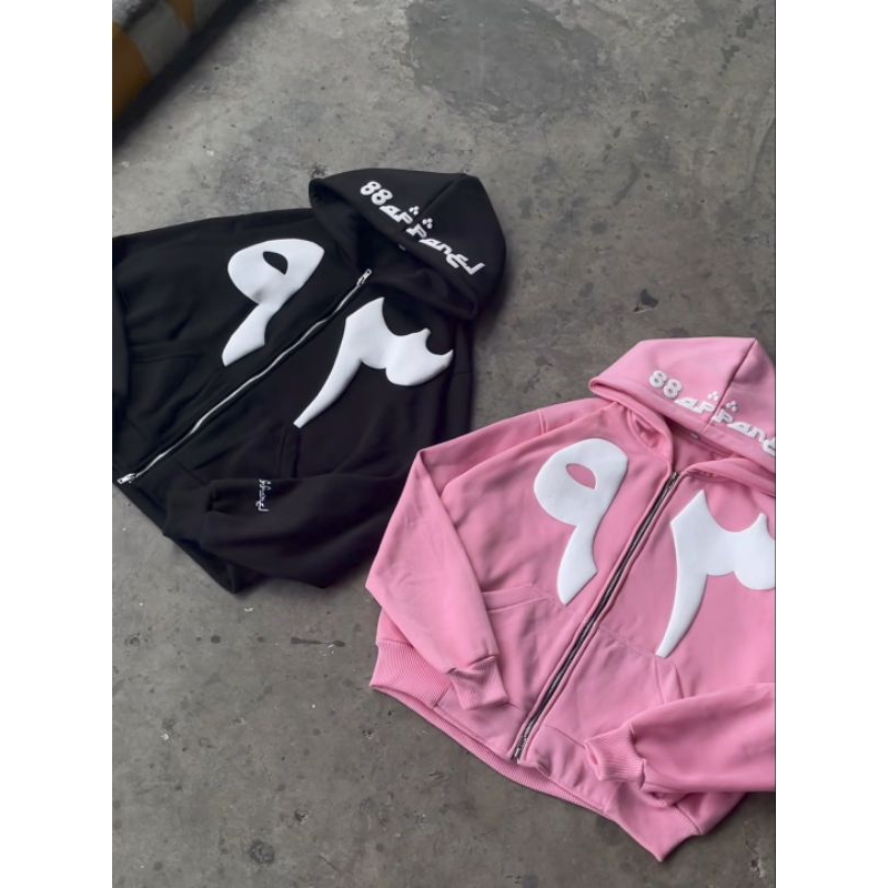 (100% ORIGINAL) HOODIE ZIP ARABIC V1 88APPAREL