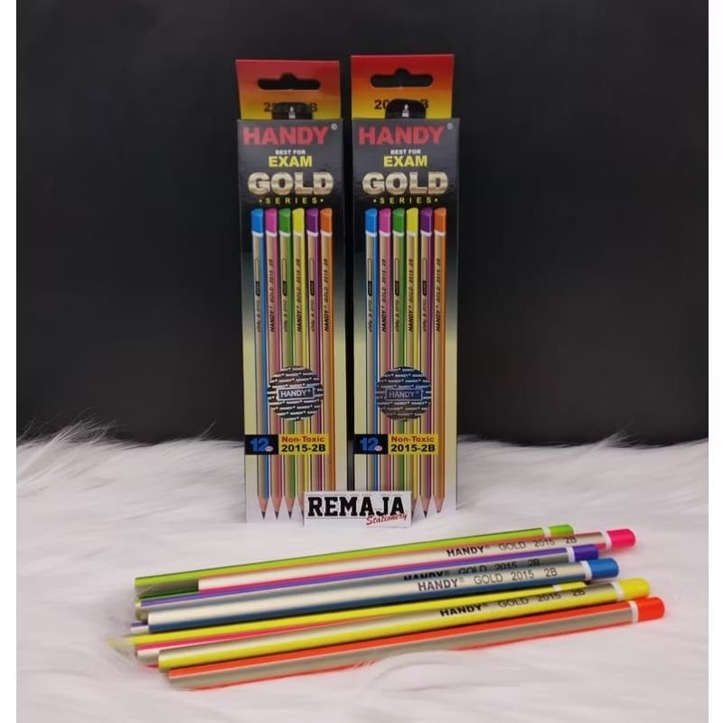 

1 pack isi 12 pcs pensil 2B HANDY best for exam