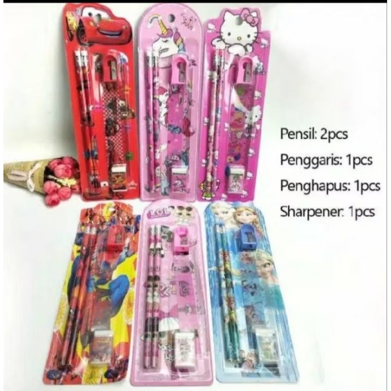 

Set peralatan sekolah alat tulis lengkap