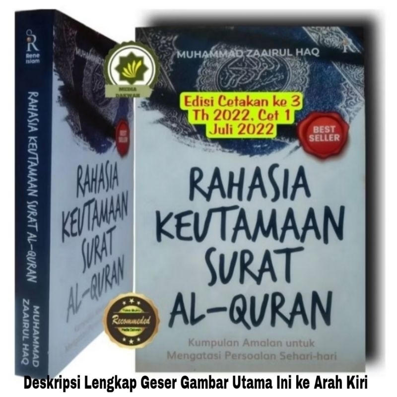 Buku RAHASIA KEUTAMAAN SURAT Surah AL-QUR'AN Keutamaan Surat Alquran Kumpulan Amalan Untuk Mengatasi