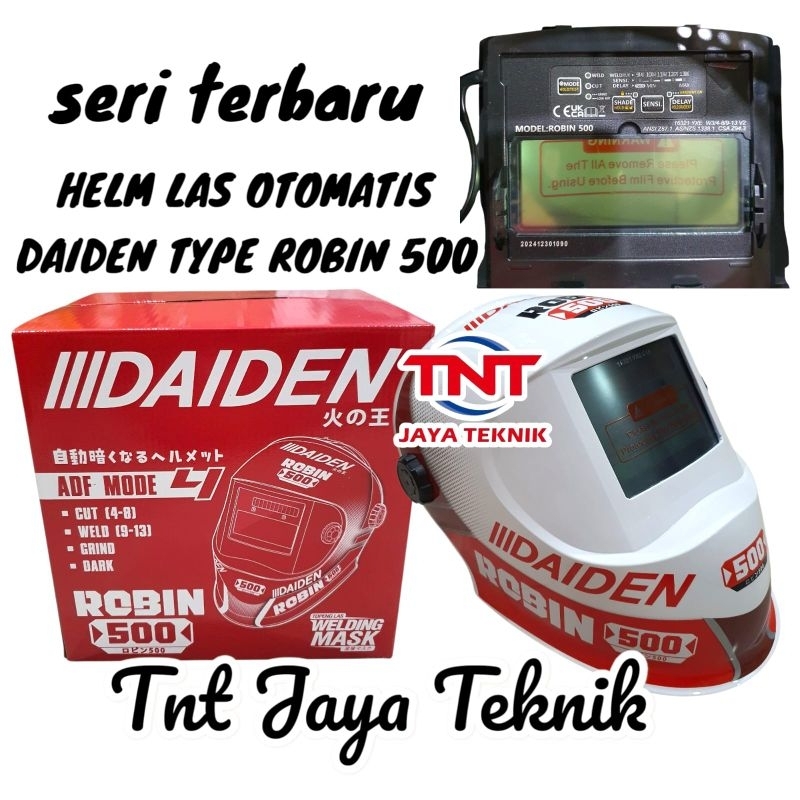 HELM LAS OTOMATIS DAIDEN ROBIN 500 / KEDOK LAS / TOPENG LAS OTOMATIS AUTO DARK DAIDEN ROBIN 500