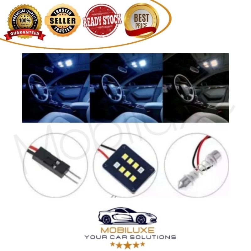 Lampu LED Kabin Mobil/Lampu LED Kabin Plafon Mobil/Lampu LED Kabin Gradasi 2 Warna (Biru ke Putih)/L