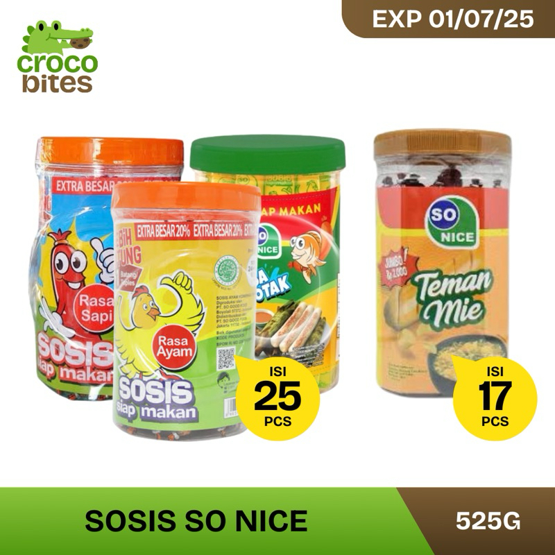 

Sosis So Nice Rasa Ayam, Sapi, Otak-otak, Teman Mie