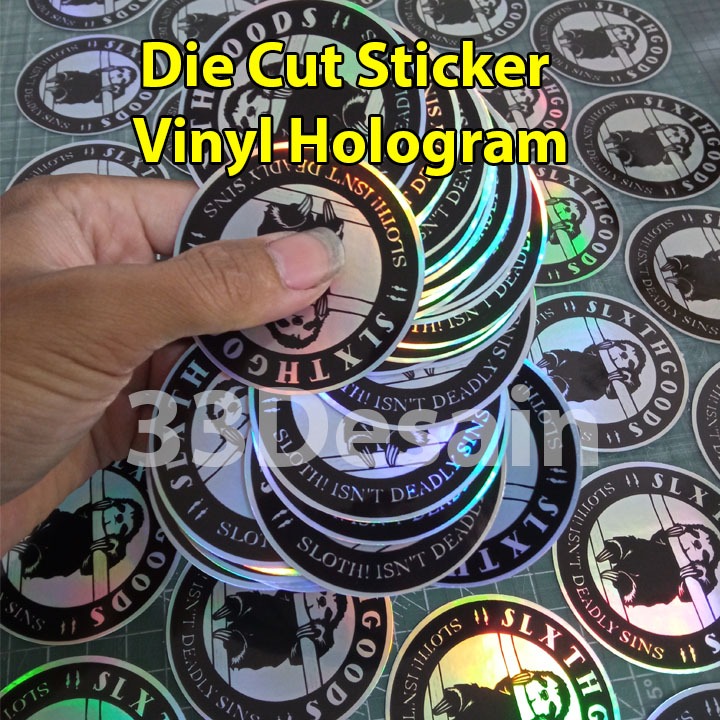 

Sticker Hologram - Buat Cetak Sticker Custom Vinyl Pelangi Die Cut Bulat/Lingkaran - Ukuran 6cm
