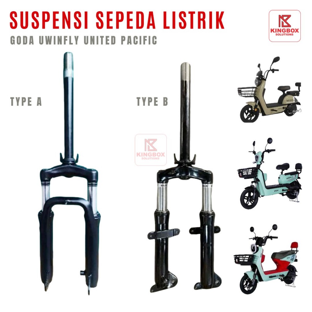 Fork Shock Suspensi Depan Sepeda Listrik Uwinfly Goda Pacific United