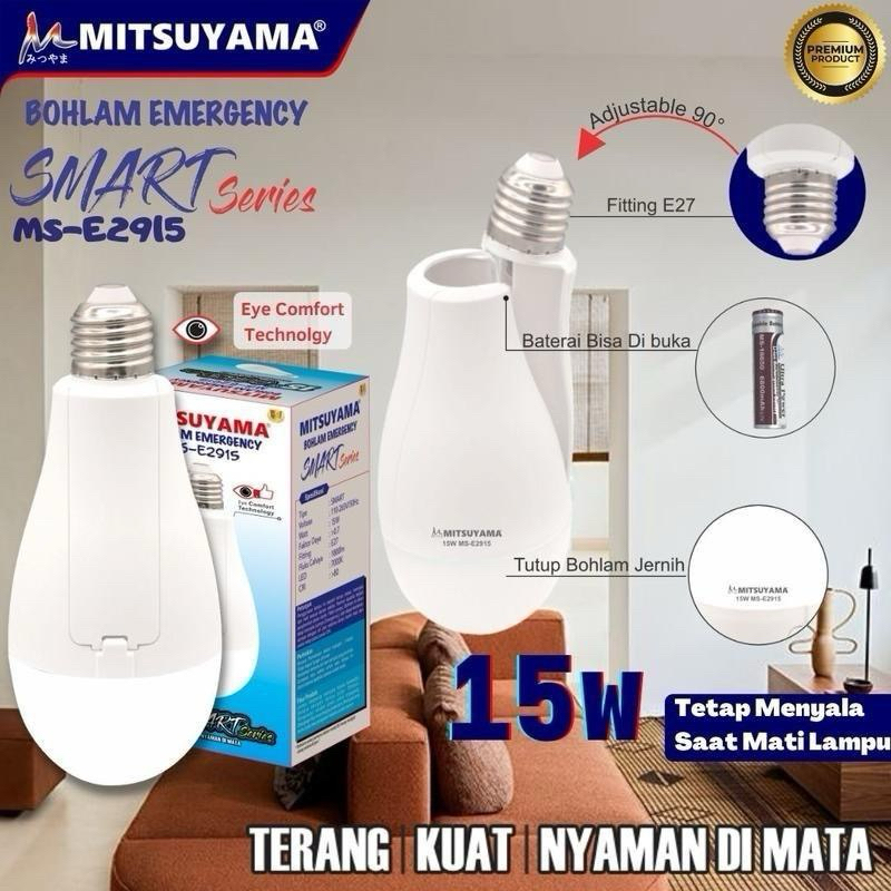 Bohlam LED Emergency 30Watt Mitsuyama Lampu Emergency Smart Series
