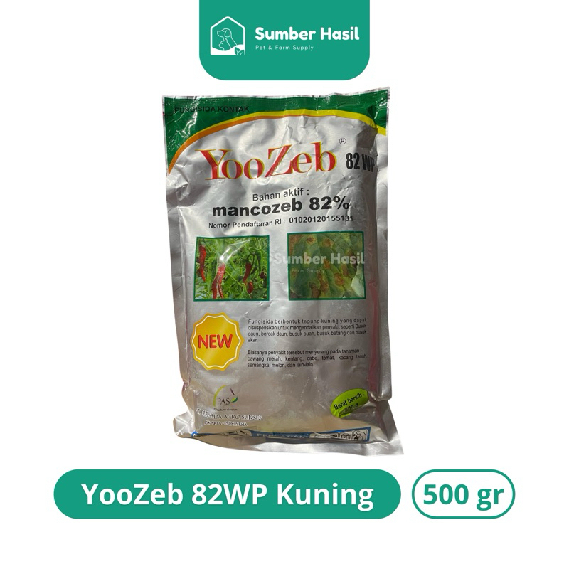 FUNGISIDA YOOZEB 82WP KUNING 500 GRAM FUNGISIDA MANCOZEB BIRU 82WP YOOZEB KUNING ORIGINAL