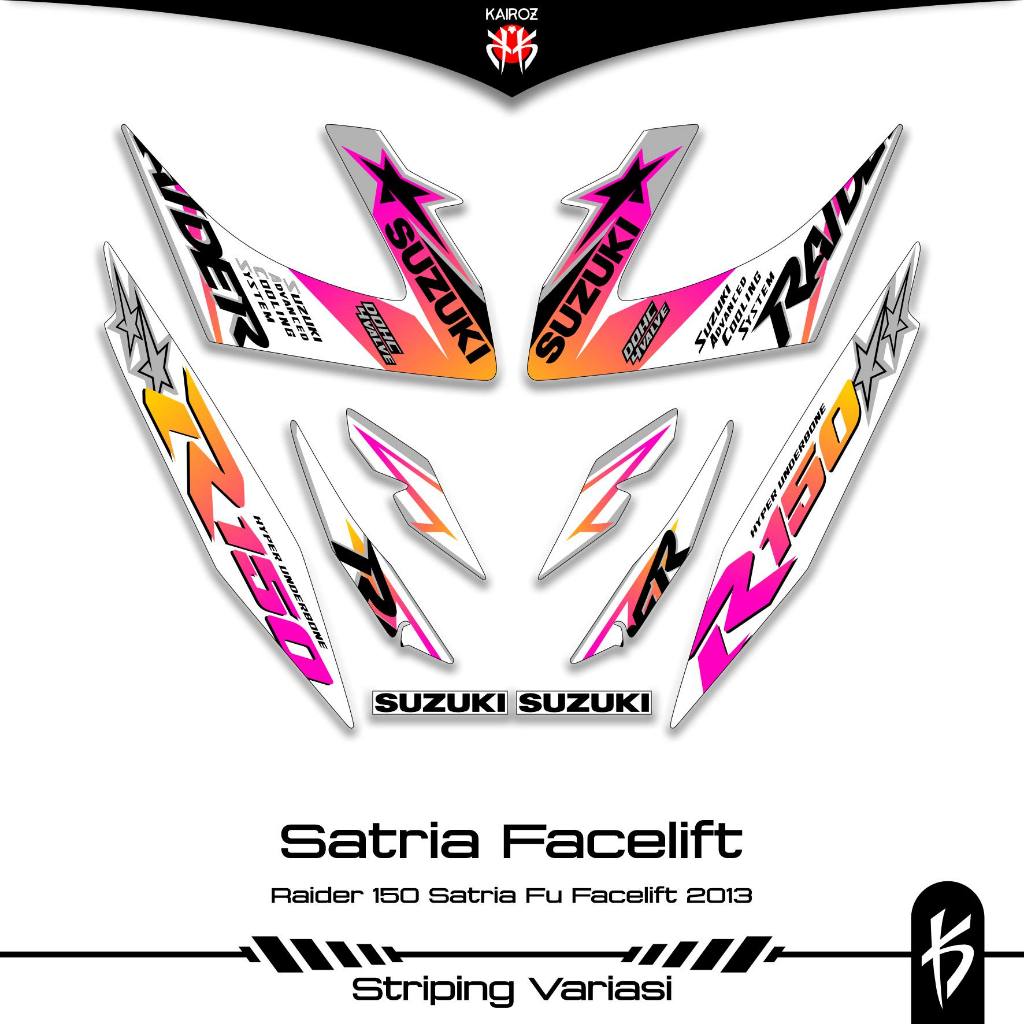 STRIPING SUZUKI SATRIA FU 150 FACELIFT SKU 3 STIKER STICKER RAIDER FU 2013 2014 2015 2016 DECAL