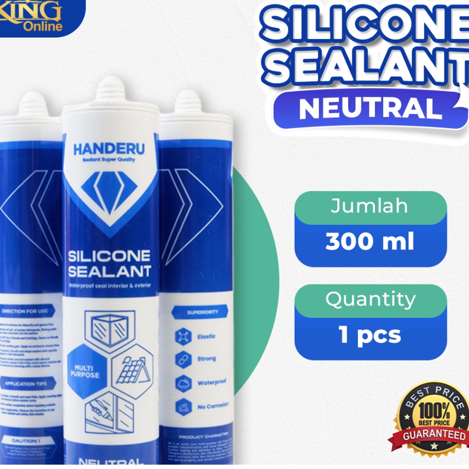Spesial Lem Silicone Sealant Handeru Netral Asam 3ML  Lem Silicone kaca aquarium  alumunium  akrilik