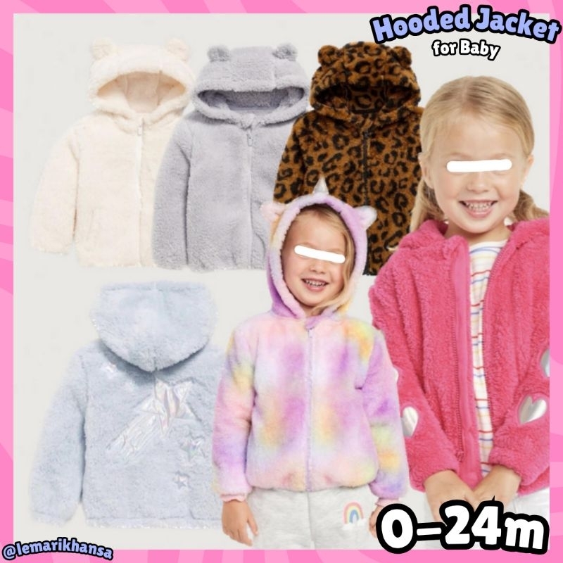 Bayi Balita Sherpa Jaket Bulu Putih Musim Dingin Winter