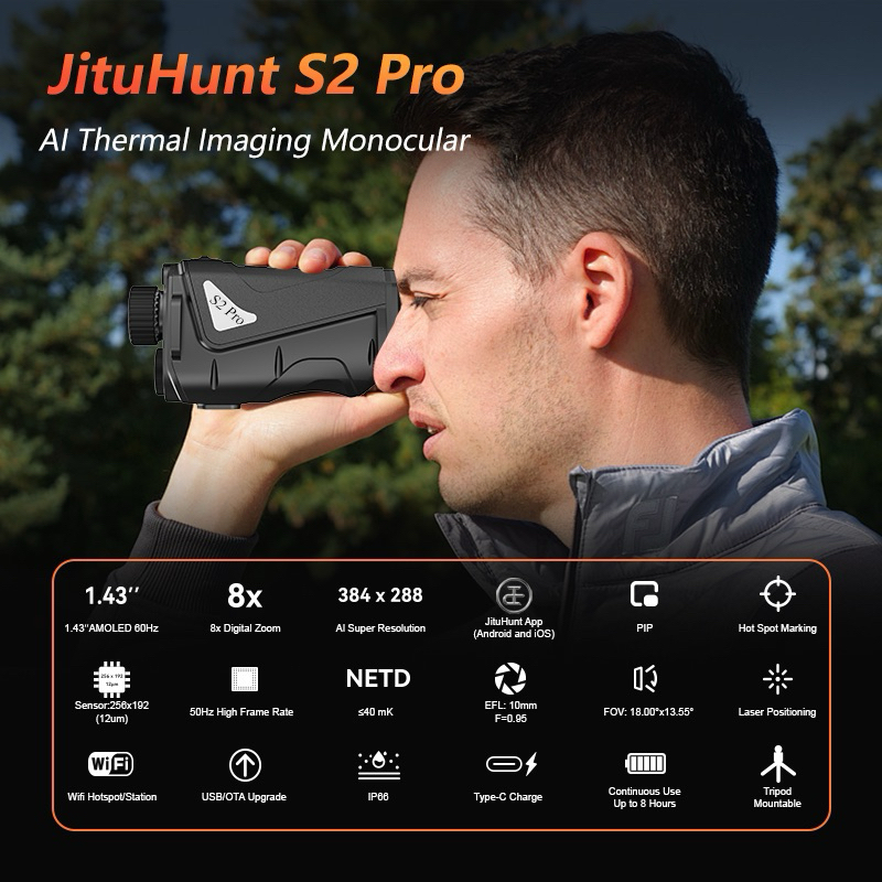 Jituhunt s2 Pro Thermal Monocular Teropong Malam