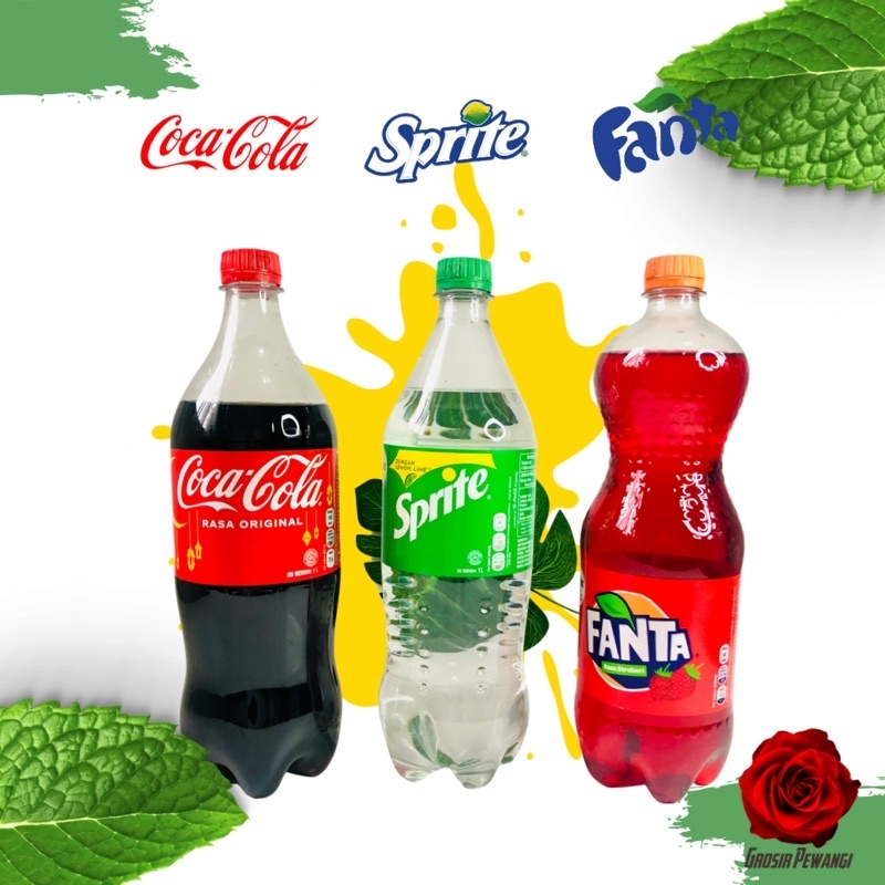 

Soft Drink Coca Cola / Sprite / Fanta, Minuman Soda - 1 Liter