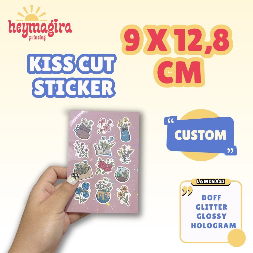 

Custom Print + Kiss Cut Sticker 9x12,8 cm | Stiker Sheet Vinyl Heymagira Printing