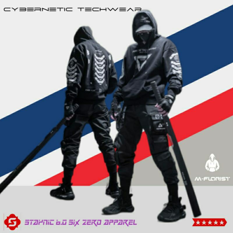 BLACK NINJA VR-02 | Cyberpunk Hoodie - Techwear Style