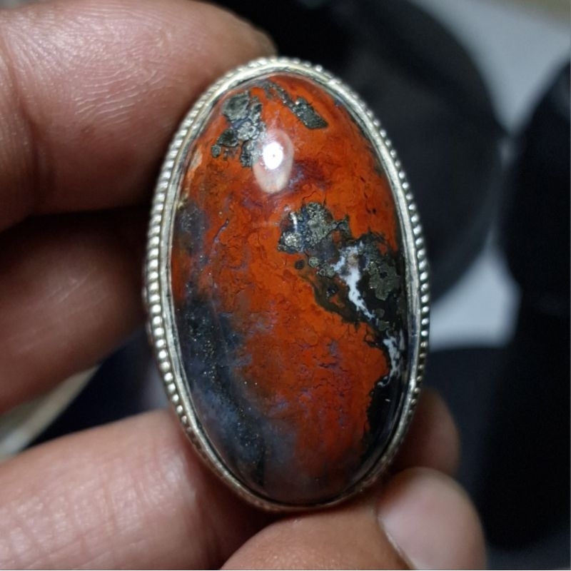 Batu akik Ati ayam badar perak lawasan