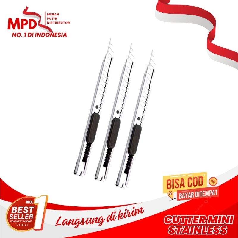 

Cutter Cuter Kater Kecil Stainless Anti Karat Alat Pemotong