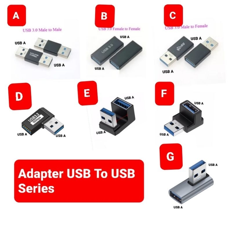 Adapter converter konektor port USB 3.0 to USB 3.0
