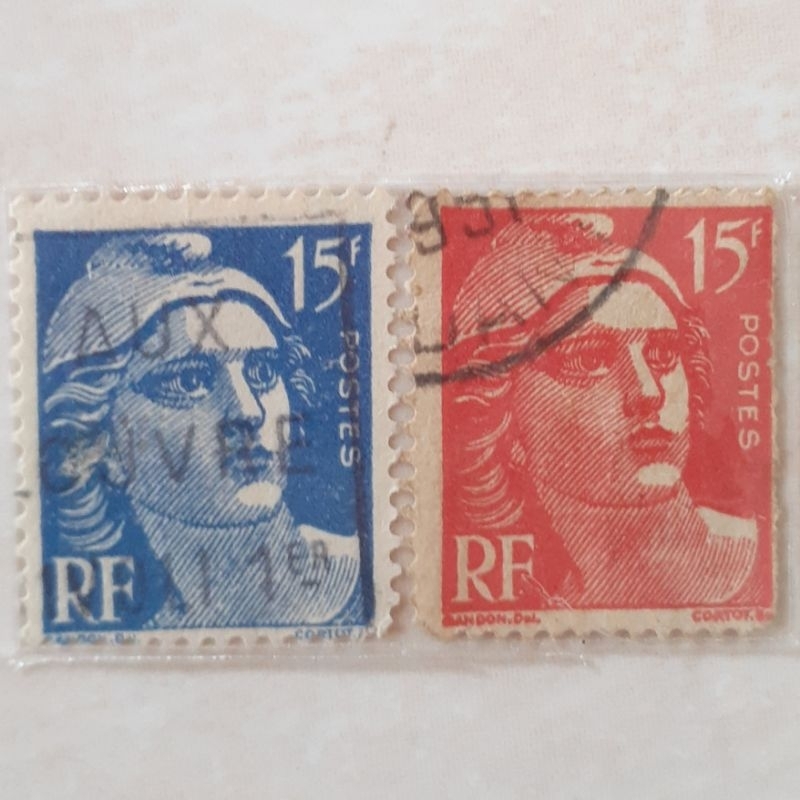 

Perangko Prancis Marianne Tahun 1940an set 2pcs