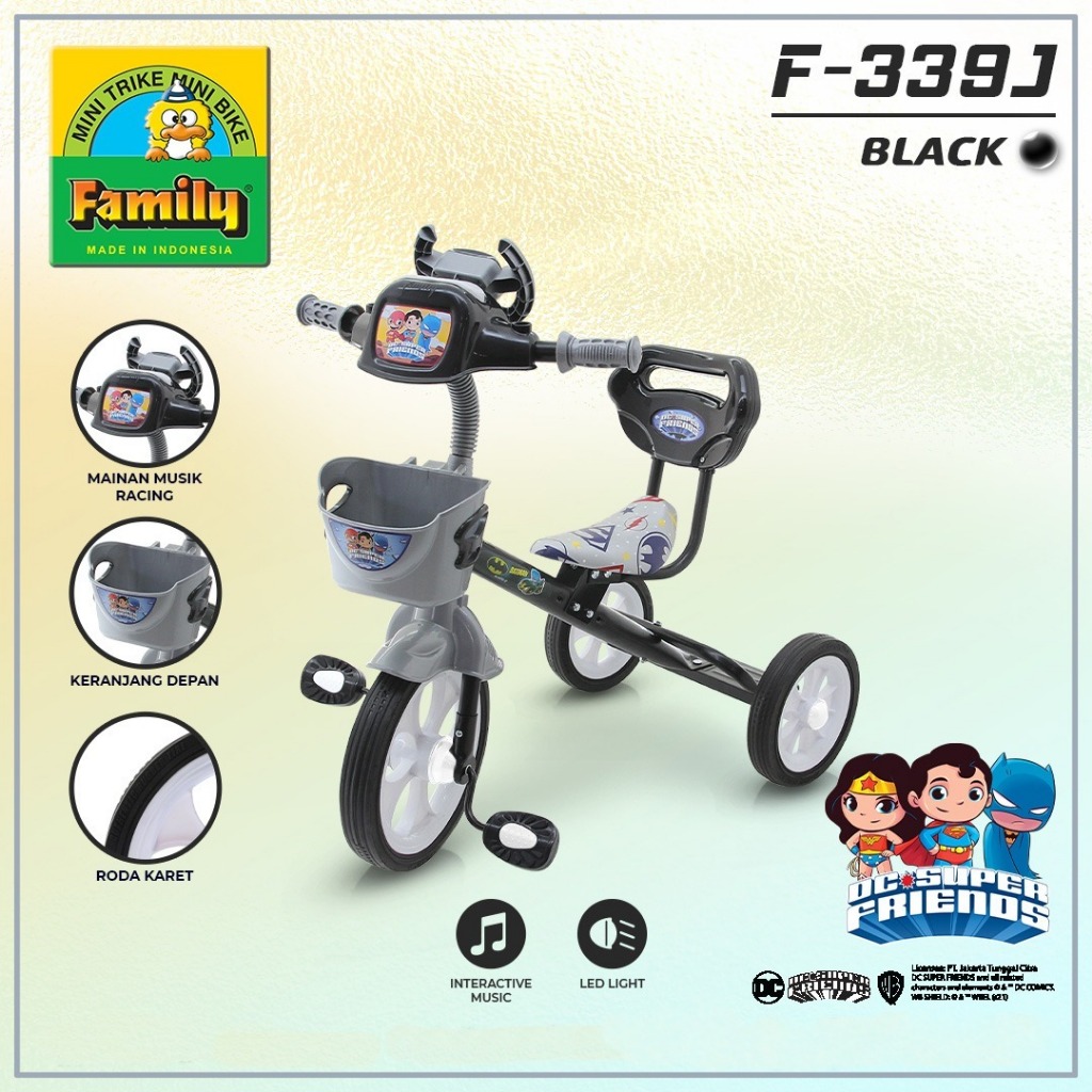 Family Sepeda Roda Tiga Anak Sepeda Roda 3 Bayi Tricycle Anak Sepeda Anak F-339 J